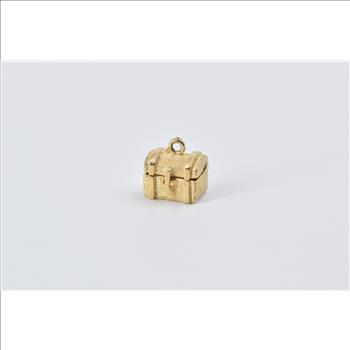 14K 3D Articulated Treasure Chest Yellow Gold Charm/Pendant