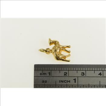 14K 3D Camel Desert Animal Endurance Symbol Yellow Gold Charm/Pendant