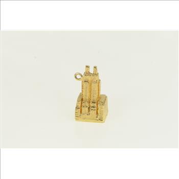 14K 3D Central Park West Building NYC Yellow Gold Charm/Pendant