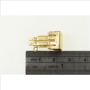 14K 3D Central Park West Building NYC Yellow Gold Charm/Pendant