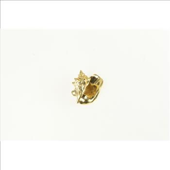 14K 3D Conch Shell Beach Ocean Motif Yellow Gold Charm/Pendant