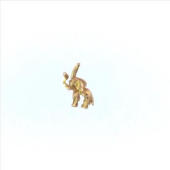 14K 3D Elephant Animal Patience Memory Symbol Yellow Gold Charm/Pendant