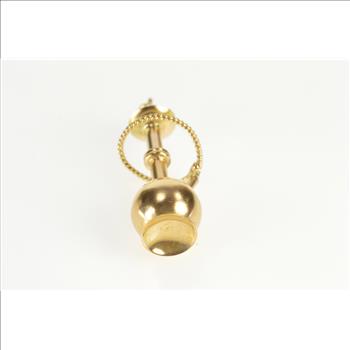 14K 3D Ornate Hookah Tobacco Smoking Pipe Yellow Gold Charm/Pendant