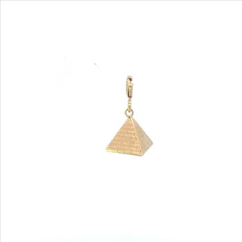 14K 3D Pyramid of Giza Egypt Yellow Gold Charm/Pendant