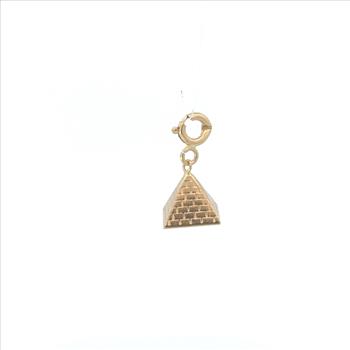 14K 3D Pyramid of Giza Egypt Yellow Gold Charm/Pendant