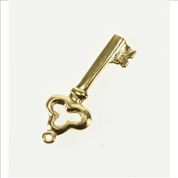 14K 3D Skeleton Key Yellow Gold Charm/Pendant