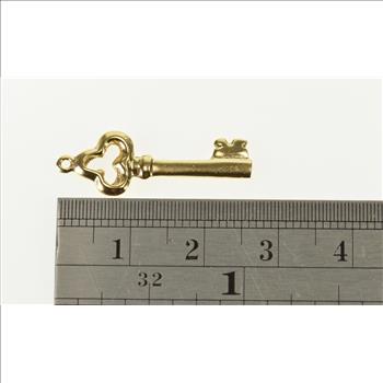 14K 3D Skeleton Key Yellow Gold Charm/Pendant