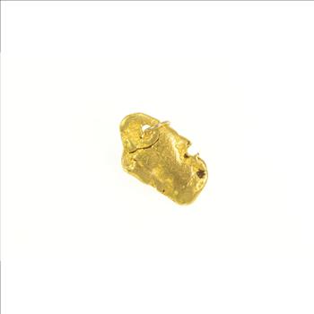 14K 3D Textured Raw Cluster Nugget Yellow Gold Charm/Pendant