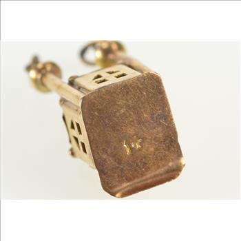 14K 3D Victorian Turquoise Taj Mahal Souvenir Yellow Gold Charm/Pendant