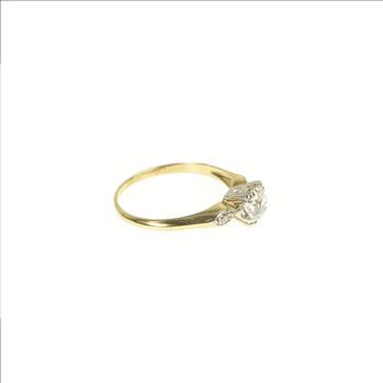 14K 40's 0.58 Ctw Old European Diamond Engagement Yellow Gold Ring, Size 6.75