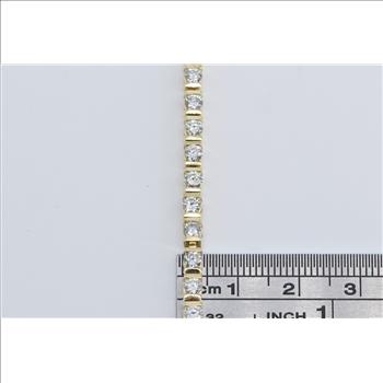 14K 4.50 Ctw Diamond Classic Tennis Yellow Gold Bracelet 7