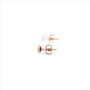 14K 5.8mm Vintage Round Domed Circle Stud Yellow Gold Earrings