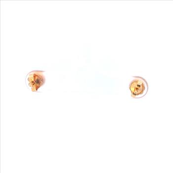 14K 5.8mm Vintage Round Domed Circle Stud Yellow Gold Earrings