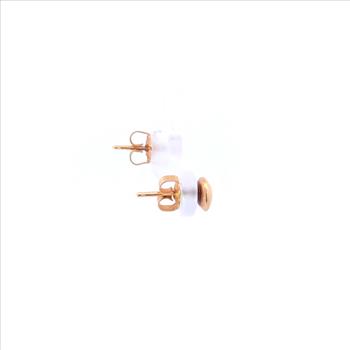 14K 5.8mm Vintage Round Domed Circle Stud Yellow Gold Earrings