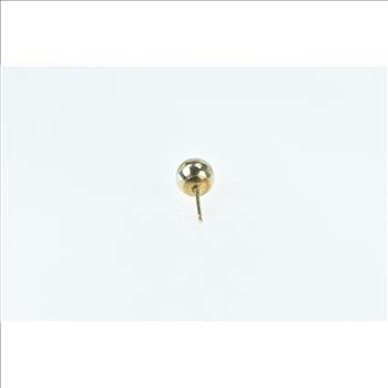 14K 5.9mm Vintage Ball Single Classic Round Stud Yellow Gold Earring