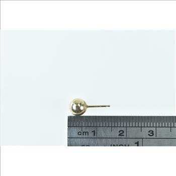 14K 5.9mm Vintage Ball Single Classic Round Stud Yellow Gold Earring