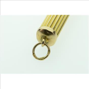 14K 9.2g Antique Watch Fob Golf Pencil Case with Original Pencil Yellow Gold Charm/Pendant