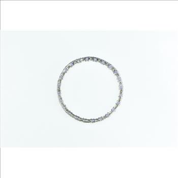 14K Amethyst Diamond Vintage Circle Journey Yellow Gold Pendant