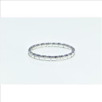 14K Amethyst Diamond Vintage Circle Journey Yellow Gold Pendant