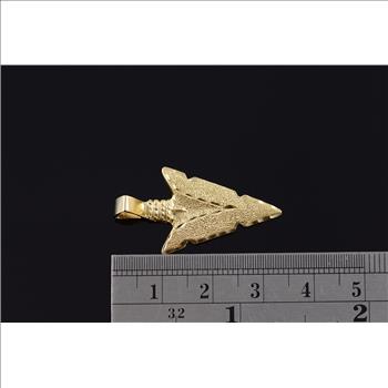 14K Arrowhead Indian Native American Yellow Gold Charm/Pendant