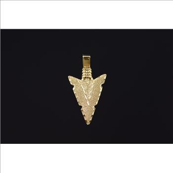 14K Arrowhead Indian Native American Yellow Gold Charm/Pendant