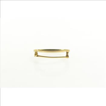 14K Art Deco Light Blue Enamel Circle Round Yellow Gold Pin/Brooch