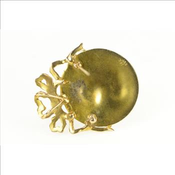 14K Art Nouveau Cloisonne Enamel Ornate Yellow Gold Pendant/Pin