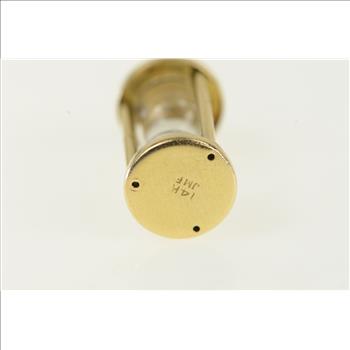14K Articulated 3D Hourglass Time Symbol Yellow Gold Charm/Pendant