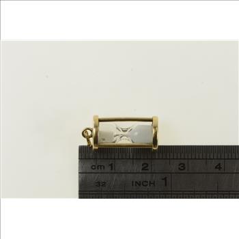 14K Articulated 3D Hourglass Time Symbol Yellow Gold Charm/Pendant