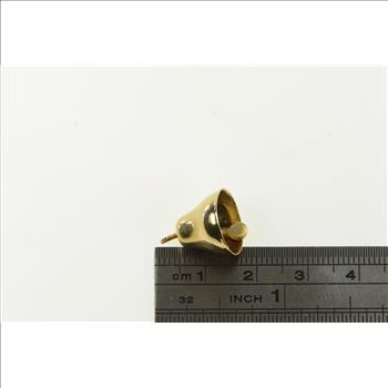 14K Articulated 3D Wedding Bell Marriage Yellow Gold Charm/Pendant