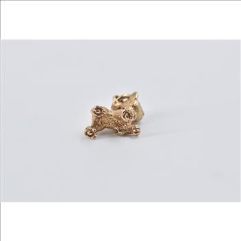 14K Articulated Kitty Cat Bow Collar Kitten Yellow Gold Charm/Pendant