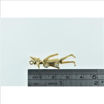 14K Articulated Pearl Marionette Puppet Yellow Gold Charm/Pendant