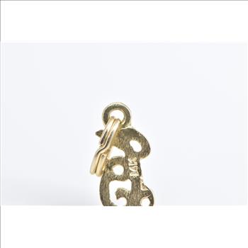 14K B Cursive Letter Monogram Initial Yellow Gold Charm/Pendant