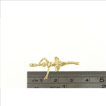 14K Ballerina Ballet Dancer Dance Tutu Yellow Gold Charm/Pendant
