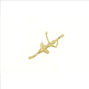 14K Ballerina Ballet Dancer Dance Tutu Yellow Gold Charm/Pendant