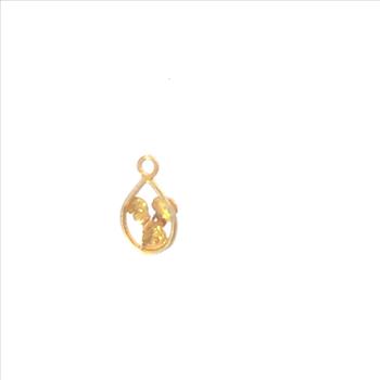 14K Black Hills Leaf Cluster Vintage Cute Yellow Gold Charm/Pendant