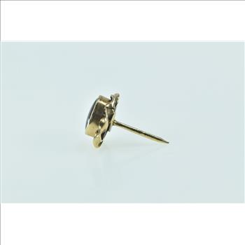 14K Black Star Sapphire Twist Trim Vintage Lapel Yellow Gold Pin/Brooch