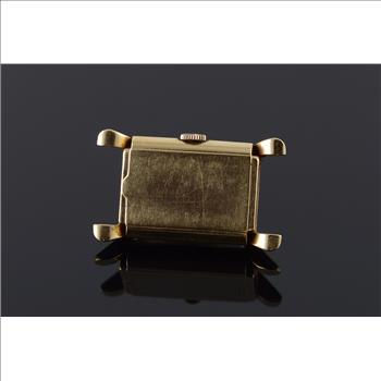 14K Bulova Vintage 40x20mm Square Mechanical Wrist Watch Yellow Gold