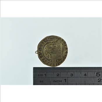 14K Burger King Spanish Shipwreck Novelty Coin Yellow Gold Charm/Pendant