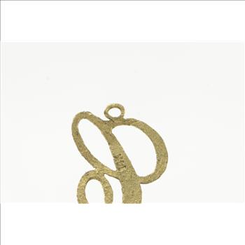 14K C Cursive Letter Initial Monogram Name Yellow Gold Charm/Pendant