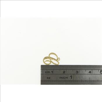 14K C Cursive Letter Initial Monogram Name Yellow Gold Charm/Pendant