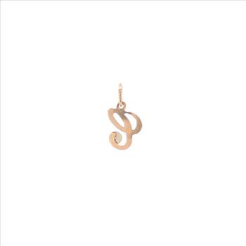 14K C Cursive Letter Initial Monogram Yellow Gold Charm/Pendant