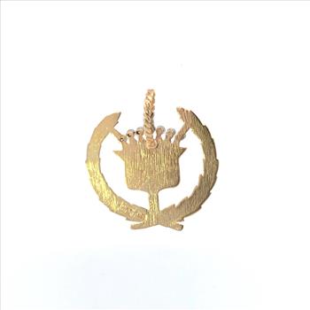 14K Cadillac Diamond Logo Luxury Car Logo Yellow Gold Charm/Pendant