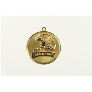 14K Capricorn Astrology Zodiac Sign Symbol Yellow Gold Charm/Pendant