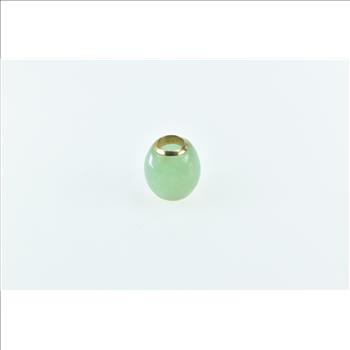14K Carved Jadeite Ornate Vintage Slide Bracelet Yellow Gold Charm/Pendant