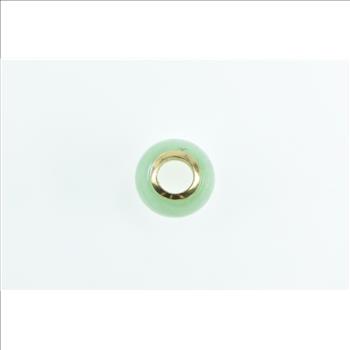 14K Carved Jadeite Ornate Vintage Slide Bracelet Yellow Gold Charm/Pendant