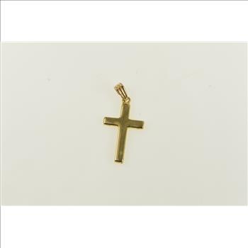 14K Christian Cross Faith Symbol Vintage Yellow Gold Charm/Pendant
