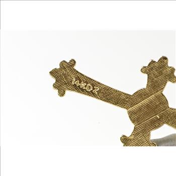 14K Christian Cross Religious Symbol Yellow Gold Charm/Pendant