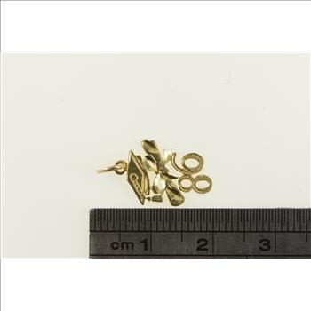14K Class of 1986 Diploma Graduation Cap Yellow Gold Charm/Pendant