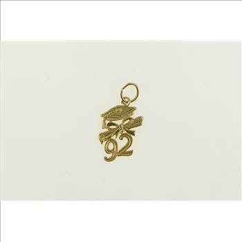 14K Class of '92 Graduation Cap Diploma Yellow Gold Charm/Pendant